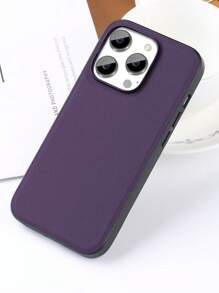 PU皮革素色手機殼 - 紫色 - 查看 6