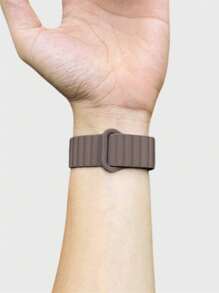 1pc Unisex Silicone Magnetic Watch Band, Compatible With Apple Watch 42mm, 38mm, 40mm, 41mm, 44mm, 45mm, 46mm, 49mm, Fashionable Smart Watch Replacement Strap, Suitable For Ultra2, Ultra SE2, SE 11, 10, 9, 8, 7, 6, 5, 4, 3, 2, 1 Series, Can Be Used As Student Back-To-School Gift