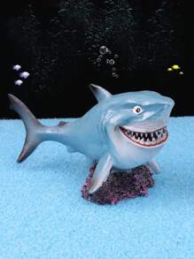Adorno de simulación de Bruce, el tiburón y el pez payaso, para decoración de acuario y pecera, 1 pieza - Multicolor - Ver 1