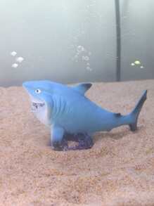 Adorno de simulación de Bruce, el tiburón y el pez payaso, para decoración de acuario y pecera, 1 pieza - Multicolor - Ver 5