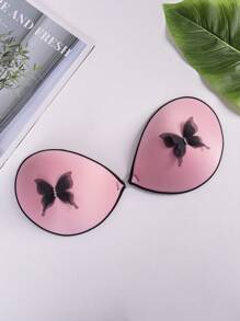 con estampado de mariposa Lencería Accesorios - Rosa Pálido - Ver 2