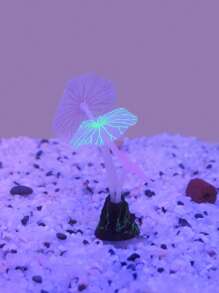 1入組蘑菇設計坦克裝飾品，彩色矽膠坦克裝飾傢居裝飾 - 彩色 - 查看 2