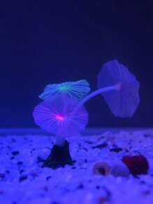 1入組蘑菇設計坦克裝飾品，彩色矽膠坦克裝飾傢居裝飾 - 彩色 - 查看 3