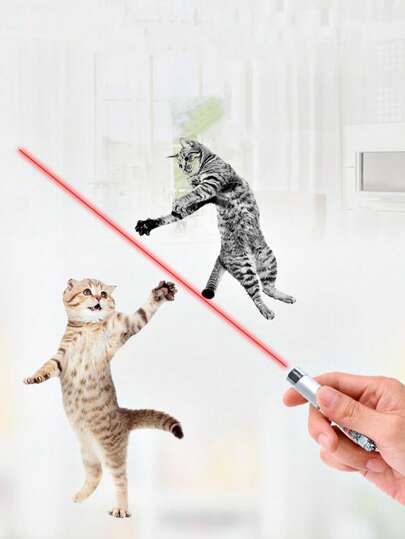 1pc Cat Teaser Wand, Random Stainless Steel Cat Toy For Household