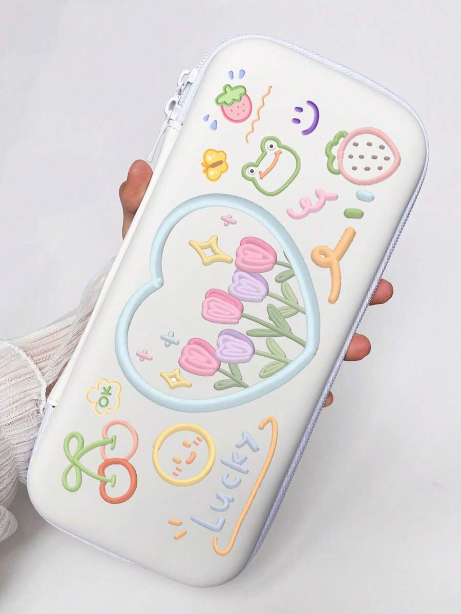 鬱金香圖案收納袋適用於Nintendo Switch - 彩色 - 查看 1