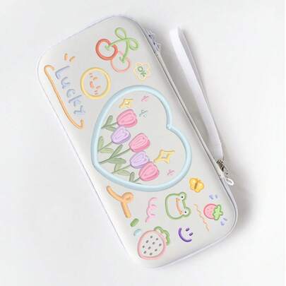 Tulip Pattern Storage Bag Compatible With Nintendo Switch