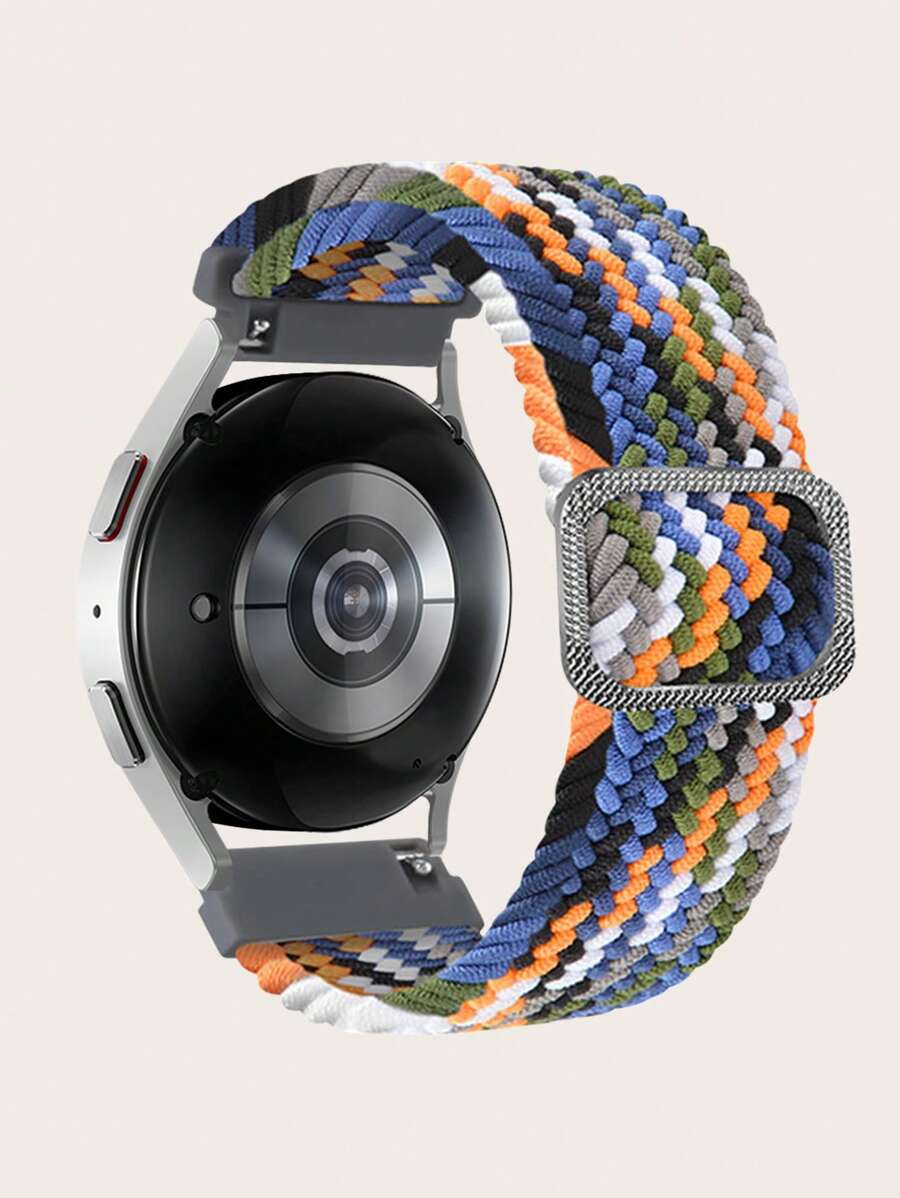 1pc Woven Watchband Compatible With Samsung Watch - Multicolor - View 1
