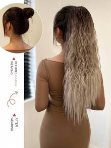 Long Curly Ponytail Hair Extensions, Natural Looking For Everyday Wear - Multicolor - View 8