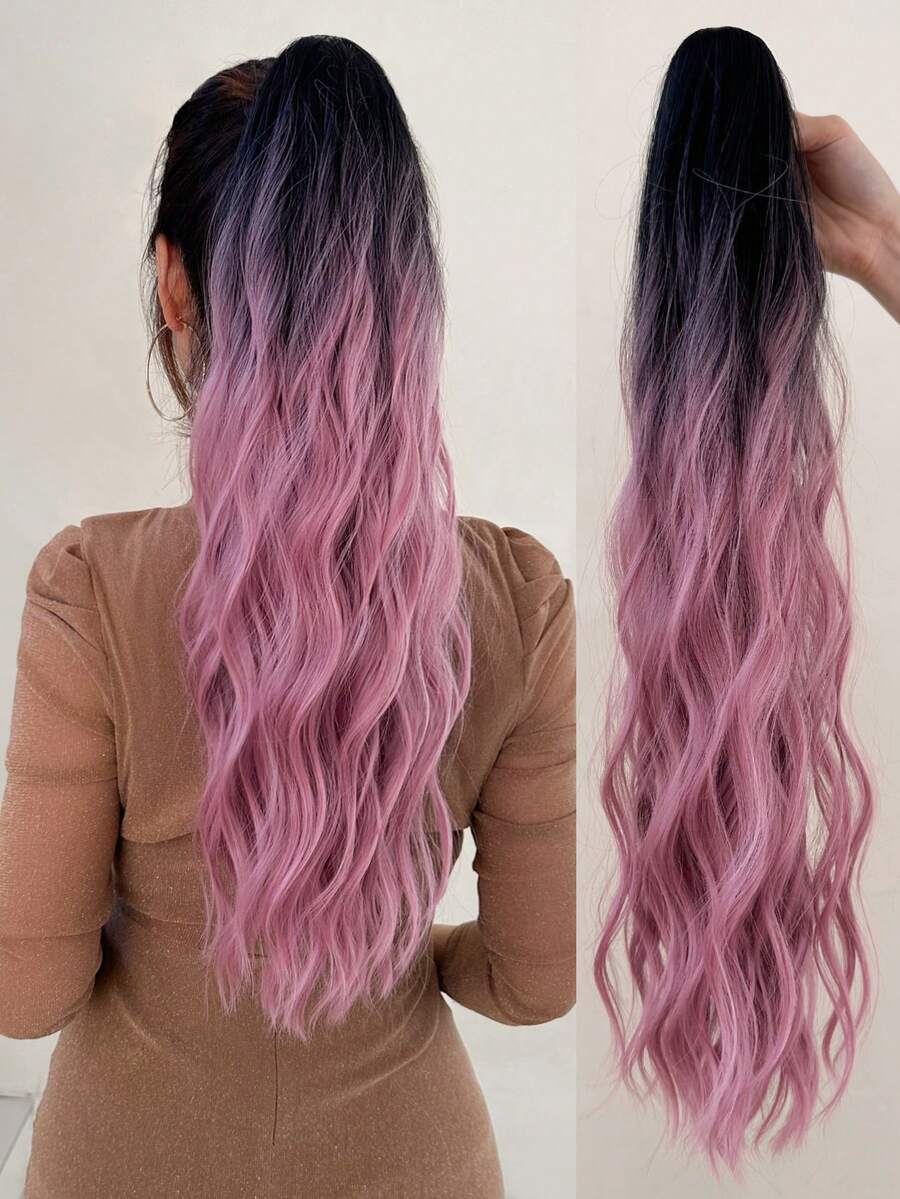 Tóc giả đuôi ngựa dài, gợn sóng, xoăn, thích hợp làm quà tặng cho bạn bè và người yêu.