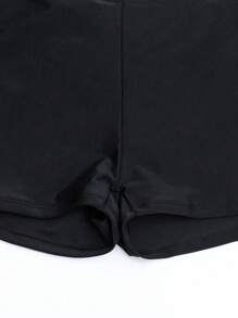 Swim Lushoire Bãi biển mùa hè Dây rút in họa tiết nhiệt đới bên hông Tankini - Nhiều màu - Xem 7