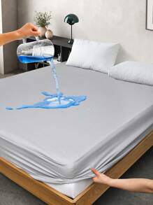 1床釦毛布防水床墊保護套 - 淺灰色 - 查看 2