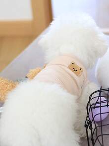 1 Gói Gấu Thêu Miếng Dán Trang Trí Thú Cưng Áo Len Cho Chó Mèo Thích Hợp Cho Mùa Xuân Hè - Màu be - Xem 3