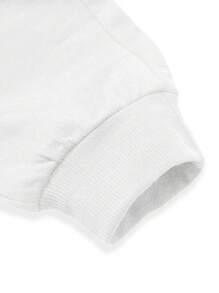 Manfinity LEGND 男士龙与日文字母图案抽绳腰带运动裤，适合狂欢 - 白色 - 查看 3