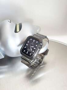 1入組套 和 錶帶兼容 Apple Watch 錶帶 44 毫米 40 毫米 45 毫米 41 毫米 42 毫米 38 毫米配件透明矽膠手鍊兼容 Apple Watch 系列 8 3 6 se 7 - 黑色 - 查看 2