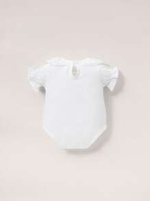 Baby Girl Ruffle Trim Flounce Sleeve Bodysuit