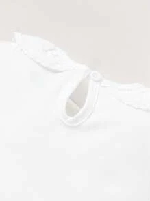 Baby Girl Ruffle Trim Flounce Sleeve Bodysuit