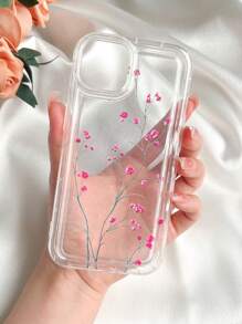 Pink Flower Shock-Absorbing Phone Case - Multicolor - View 2