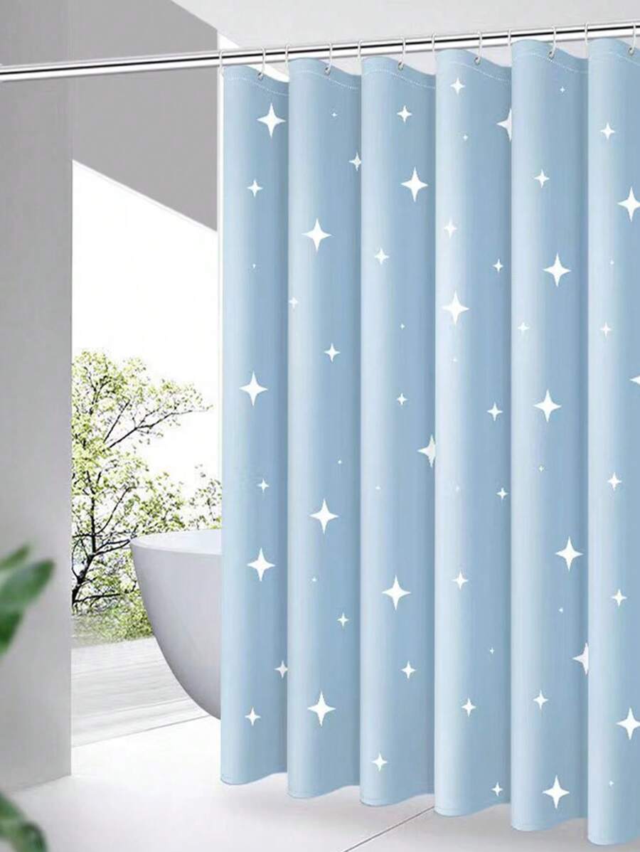 1 Màn Tắm Họa Tiết Ngôi Sao, Màn Tắm Chống Nước PEVA Hiện Đại Cho Phòng Tắm - Nhiều màu - Xem 1