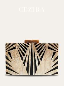 CEZIRA豪華晚宴包，晚宴包迷人，優雅，精美，靜謐的奢華金屬鏈迷你方形手拿包丙烯酸晚宴包交叉身體背，適用於女士，女人，派對女孩，新娘，適合派對，婚禮，舞會，晚宴/宴會，晚宴/宴會，最好的禮物給女性媽媽教師朋友伴娘 - 彩色 - 查看 5