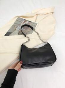 Solid Color Chain Shoulder Bag Fashion Style