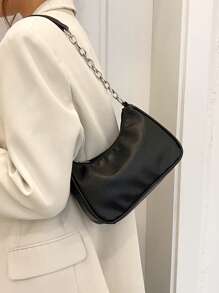 Solid Color Chain Shoulder Bag Fashion Style
