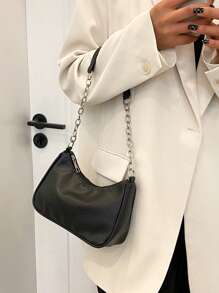 Solid Color Chain Shoulder Bag Fashion Style