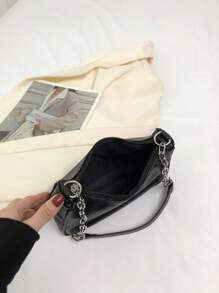 Solid Color Chain Shoulder Bag Fashion Style