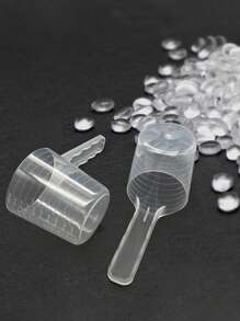 2入組透明塑料寵物食物勺適用於小動物適用於餐飲餵養 - 無色 - 查看 3