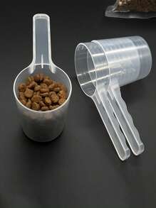 2入組透明塑料寵物食物勺適用於小動物適用於餐飲餵養 - 無色 - 查看 4