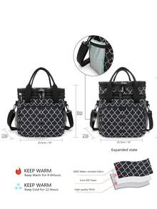 Bebé Bolsa de pañales multifuncional prueba de fugas - Negro - Ver 5