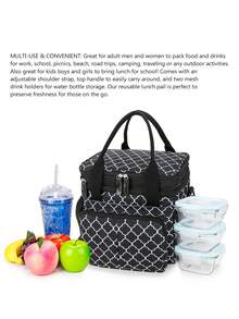 Bebé Bolsa de pañales multifuncional prueba de fugas - Negro - Ver 7