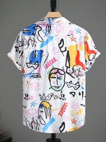 Manfinity LEGND Áo sơ mi Nam Nút phía trước Con số In ngẫu nhiên Giải trí - Nhiều màu - Xem 3