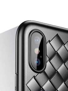 塑膠編織細節手機殼 - 黑色 - 查看 4