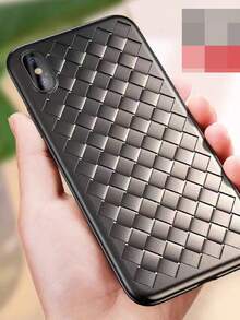 塑膠編織細節手機殼 - 黑色 - 查看 6