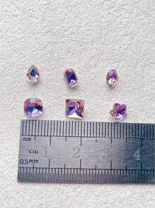 30 cái Mini Rhinestone Butterfly & Flower Design Nail Art Trang trí - Nhiều màu - Xem 3