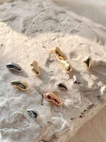 10 件不对称珠饰美甲装饰 - 彩色 - 查看 1