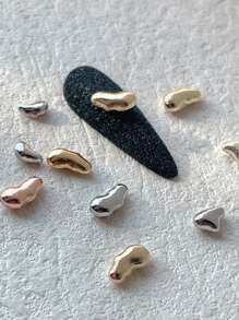 10 件不对称珠饰美甲装饰 - 彩色 - 查看 3