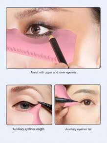 1入組矽膠眼妝輔助 - 粉色 - 查看 6