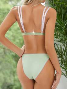 Ditsy Floral Print Lingerie Set - Multicolor - View 2