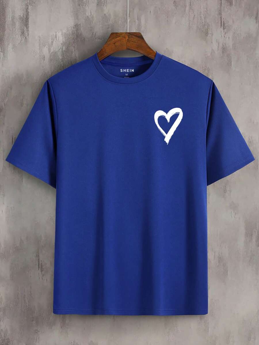 Áo thun & Áo lót Nam Tim Giải trí - Xanh đậm - Xem 1