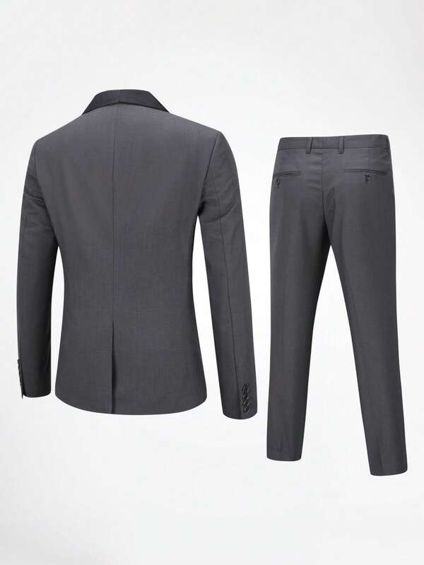 CLOUDSTYLE Men Shawl Collar Blazer & Suit Pants SHEIN USA