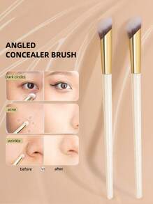 2 brochas correctoras,pinceles de maquillaje brochas para maquillaje cepillo maquillaje pincel maquillaje pinceles para maquillaje - Beis - Ver 1