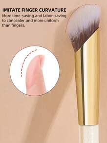 2 brochas correctoras,pinceles de maquillaje brochas para maquillaje cepillo maquillaje pincel maquillaje pinceles para maquillaje - Beis - Ver 2