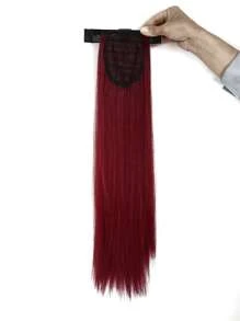 Phần mở rộng tóc tổng hợp dài thẳng kiểu đuôi ngựa - Màu Đỏ Sâu - Xem 3
