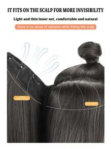 Tóc Dài Xoăn Tổng Hợp - màu đen - Xem 5