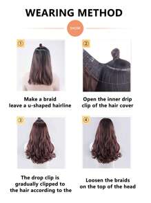 Tóc Dài Xoăn Tổng Hợp - màu đen - Xem 8