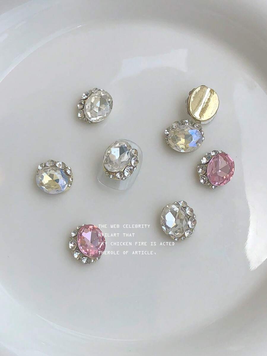 10入組水鑽裝飾美甲飾品 - 彩色 - 查看 1