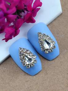 10 件水钻美甲装饰 - 白色 - 查看 2