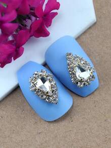 10 件水钻美甲装饰 - 白色 - 查看 3