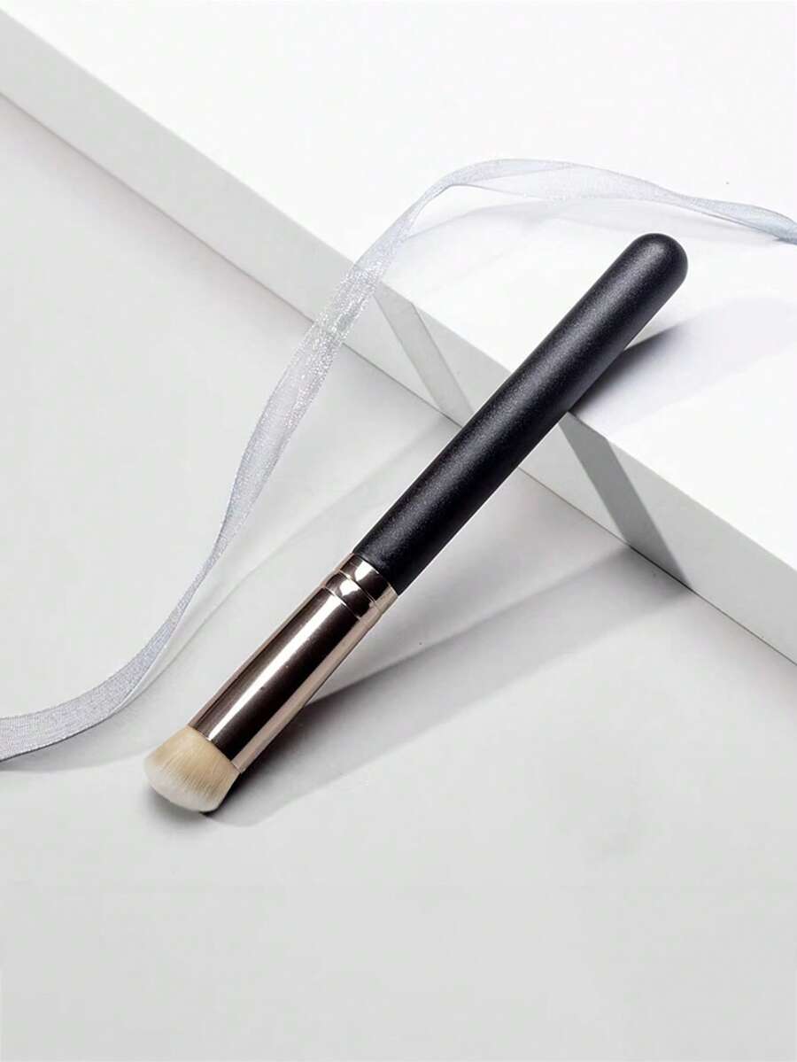 270 Cọ che khuyết điểm/kem nền có lông mềm tròn không ăn phấn 1 chiếc - màu đen - Xem 1